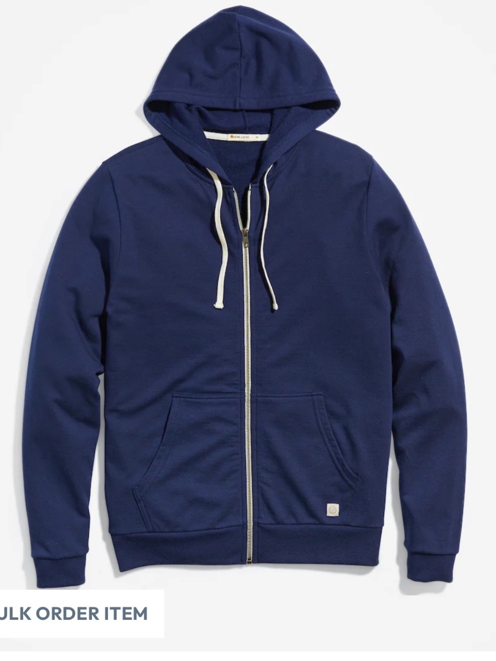 NWT: Marine Layer Men's Afternoon Hoodie True Navy XL - Full Zip Soft Fleece